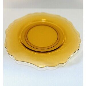 Vintage Cambridge Glass Co.  #3400 Amber Glass 9' Dinner Plate Dish Collectible